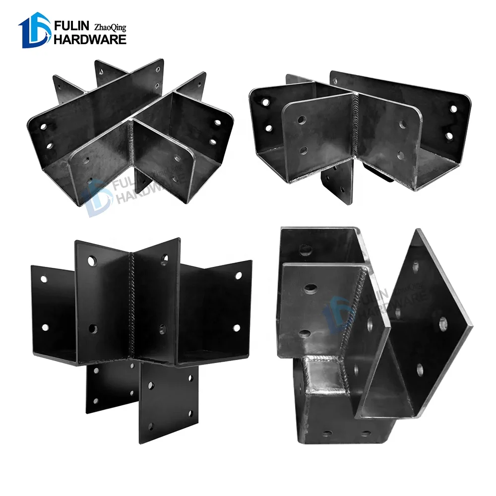 Wood Beam Connecting Metal Steel Pergola Bracket Outdoor Garden Deck Gazebo Bracket Durable Iron Connecter for Gazebo