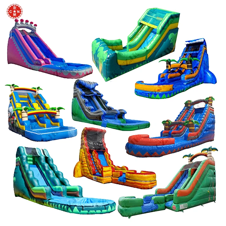 commercial backyard inflatable waterslide pool kids giant slide water for adult