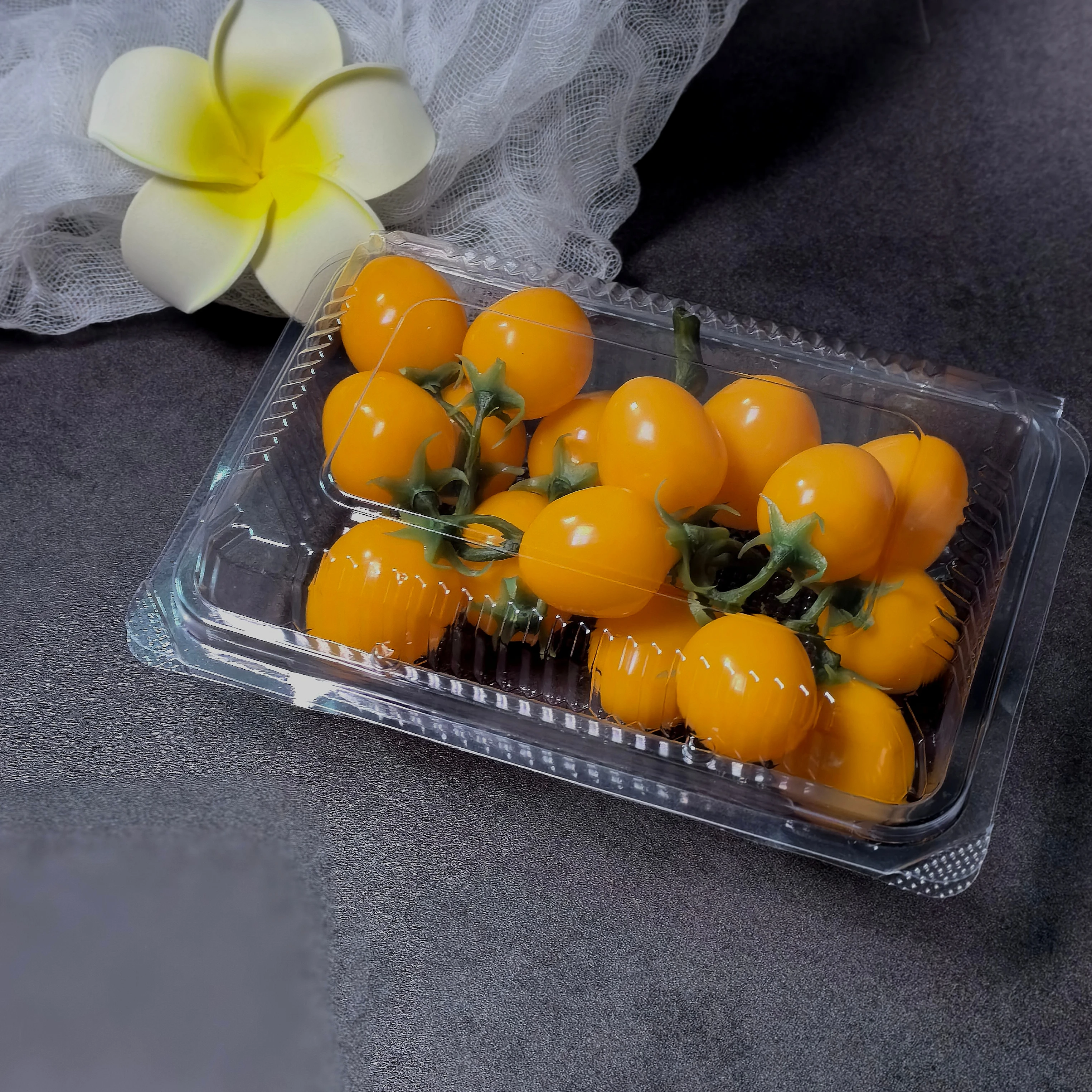 PET Plastic Disposable Baking Cake Bread Packaging Box High Transparent Portable Clamshell Food Containers