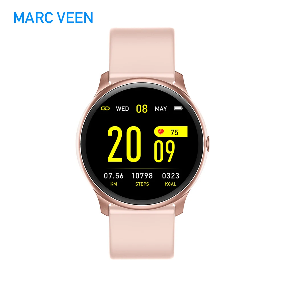 2020 Smart watch KW19 Women Heart Rate Blood Pressure Men Sport Smartwatch Fitness Tracker Connect Android IOS Phone