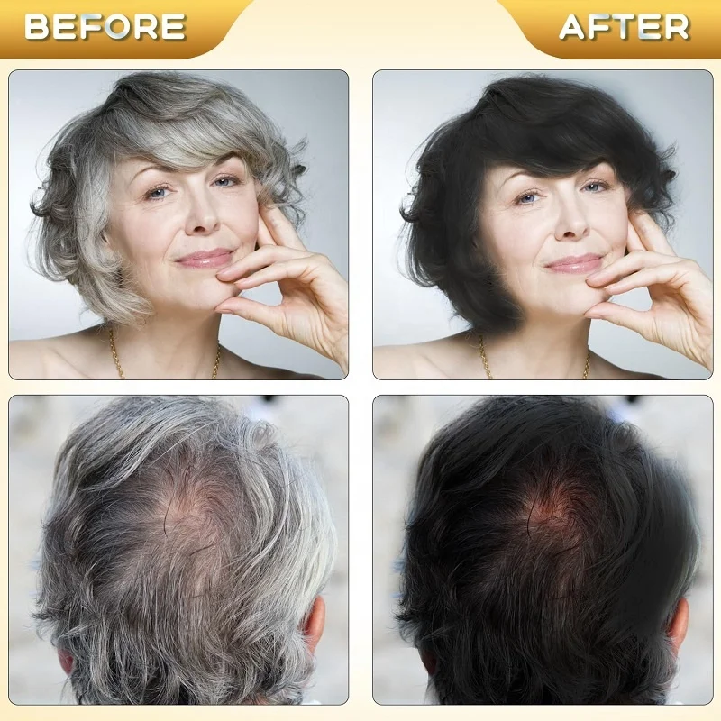 OEM ODM Customize Magic Ammonia Free Hair Color Shampoo Natural Black Hair Dye Colour Shampoo