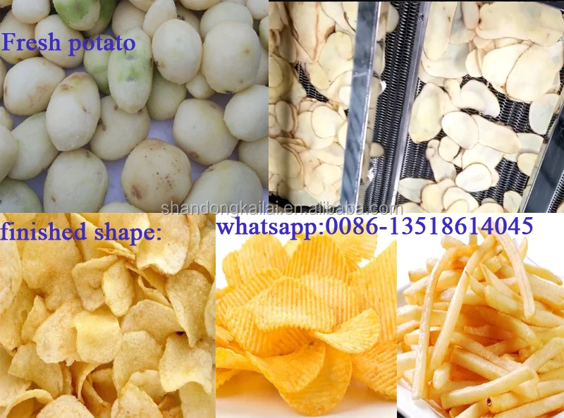 Shandong industrial full automatic fried potato chips making machine French Fries production line Pringles equipment