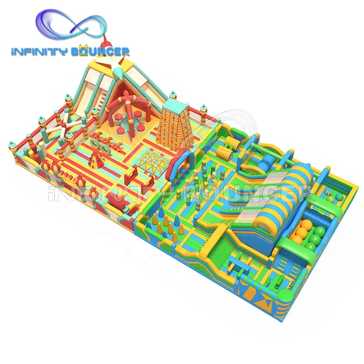 Outdoor Inflatable Slide Climbing Tower Jumpers Castle Commercial Inflatable Park For Children Inflatable Theme Park