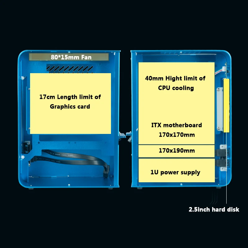  RGeek OEM DIY U110 микро ATX корпус USB 3 0 настольный мини-ПК алюминиевый тонкий с графической видеокартой порт