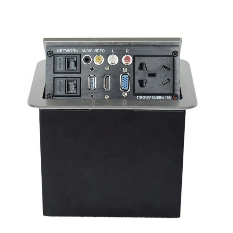Настольная розетка со скрытым дизайном для конференц-зала, выдвижная настольная розетка