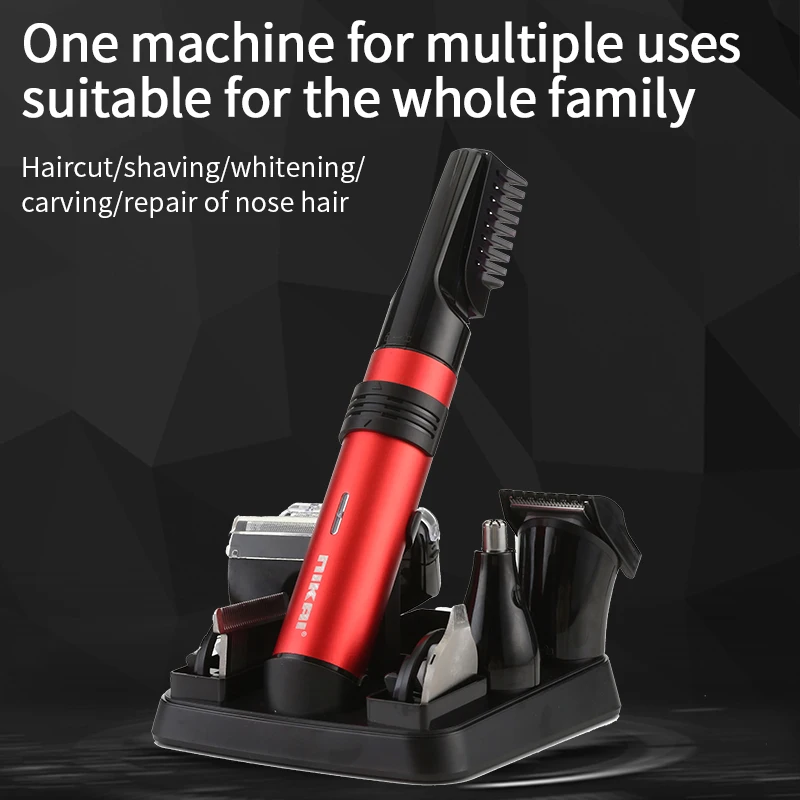 NIKAI NK2312 Multifunctional cordless 7 in 1 body nose hair cut machine electric hair clipper trimmer grooming kit