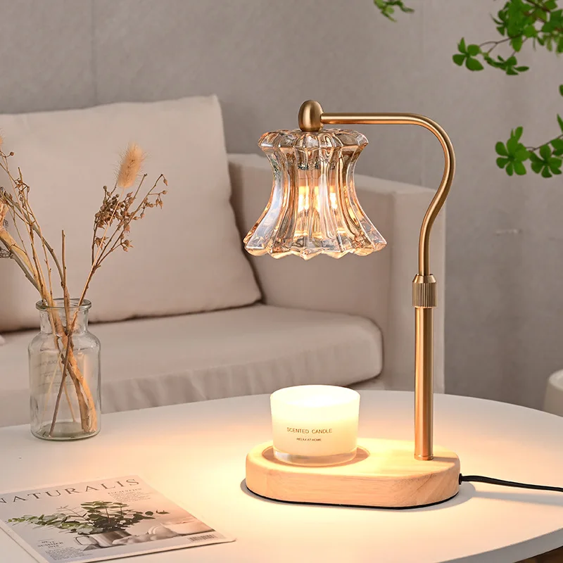 NEW STYLE glass luxury lamp candle warmer home decor electric scented burner fragrance table lamp indoor Christmas family gift