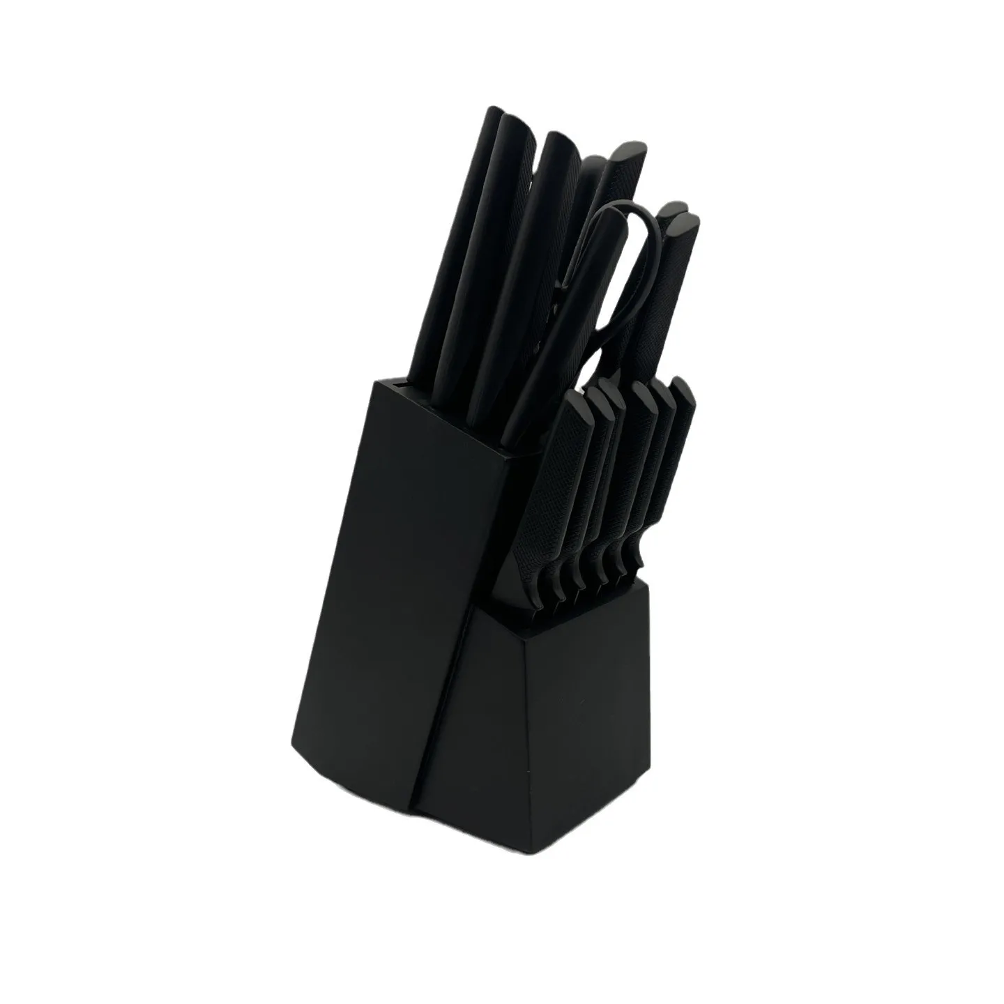 16-piece knife set Kitchen knife set with solid wood knife holder to store a complete kitchen set