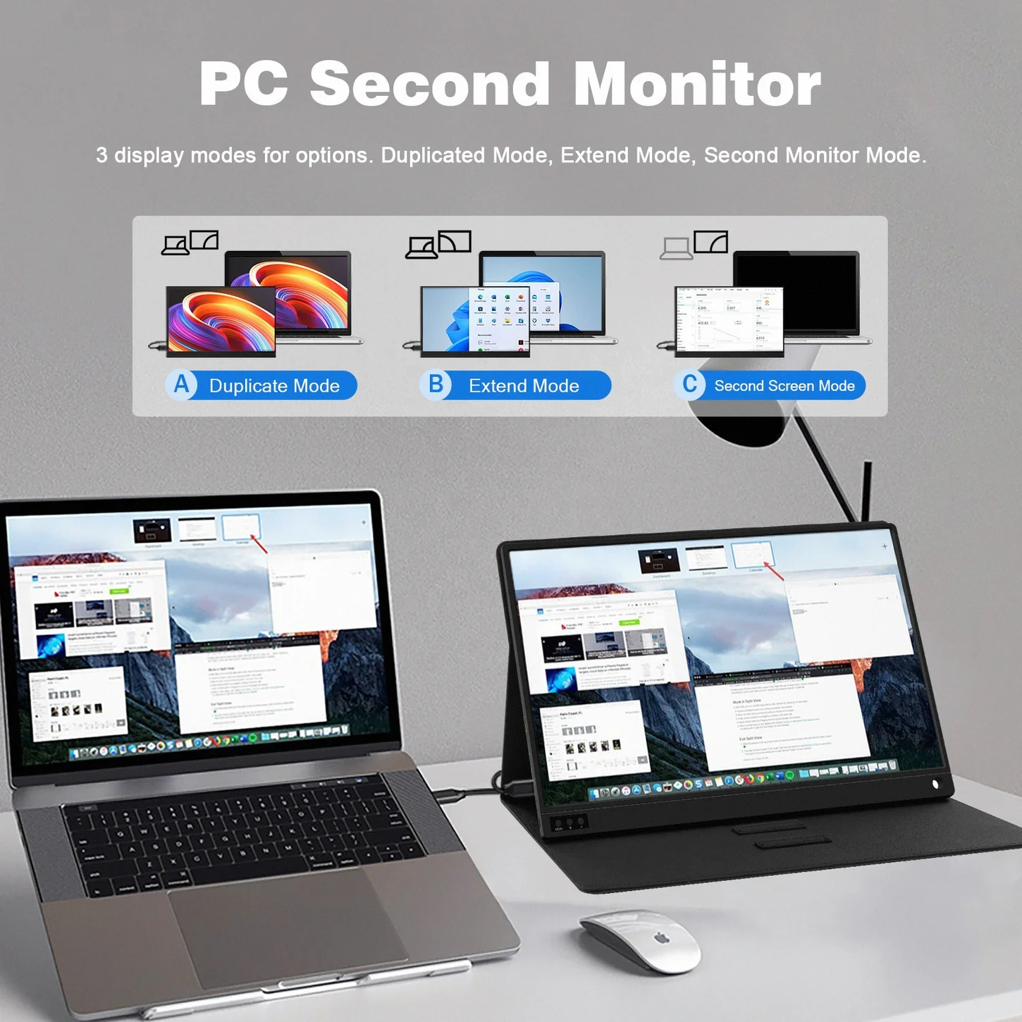 15.6 inch FHD 1080P IPS Screen Gaming Lcd Monitors Type-C Port Portable Monitor