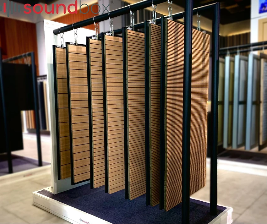 Akupanel Natural Veneer Oak Acoustic Panels, Slat Wooden Slatted Decorative Acoustic Wood Wall Panel Sound Proof Wall Panels/