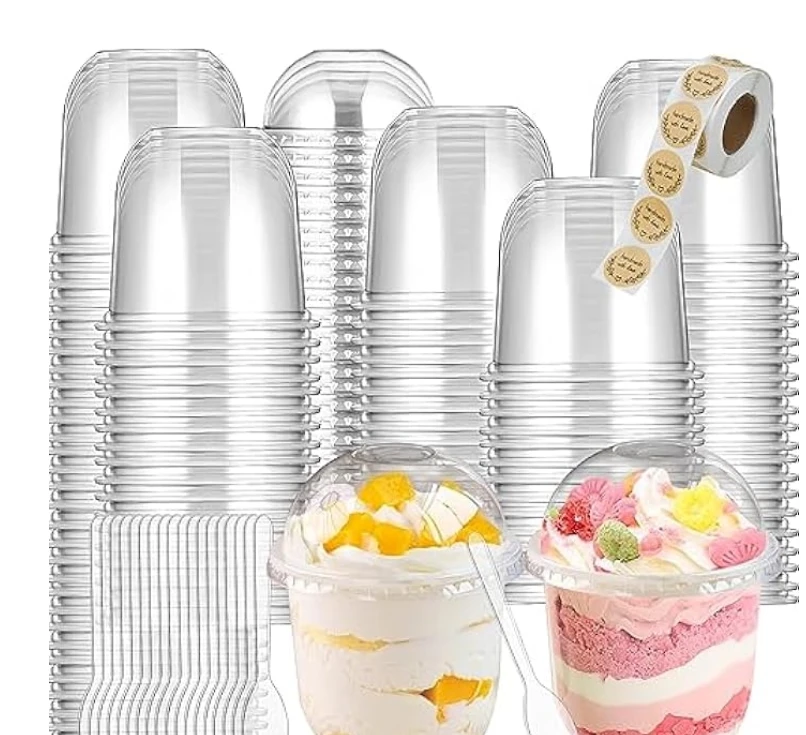 Dessert Cups Transparent Disposable 60ml Mini Square Cake Mousse Cups Container Tableware Wedding Cupcake Glass