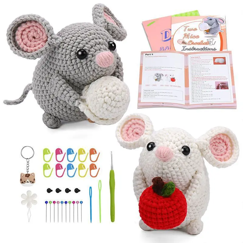 factory supply 100 patterns yarn Crochet Hook Set Accessories Kit kids DIY yarn craft Kit