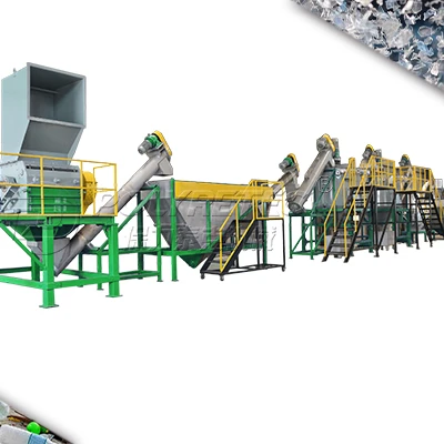 
PET recycle PET bottle flakes crushing washing machine hot washed PET zigzag separator 