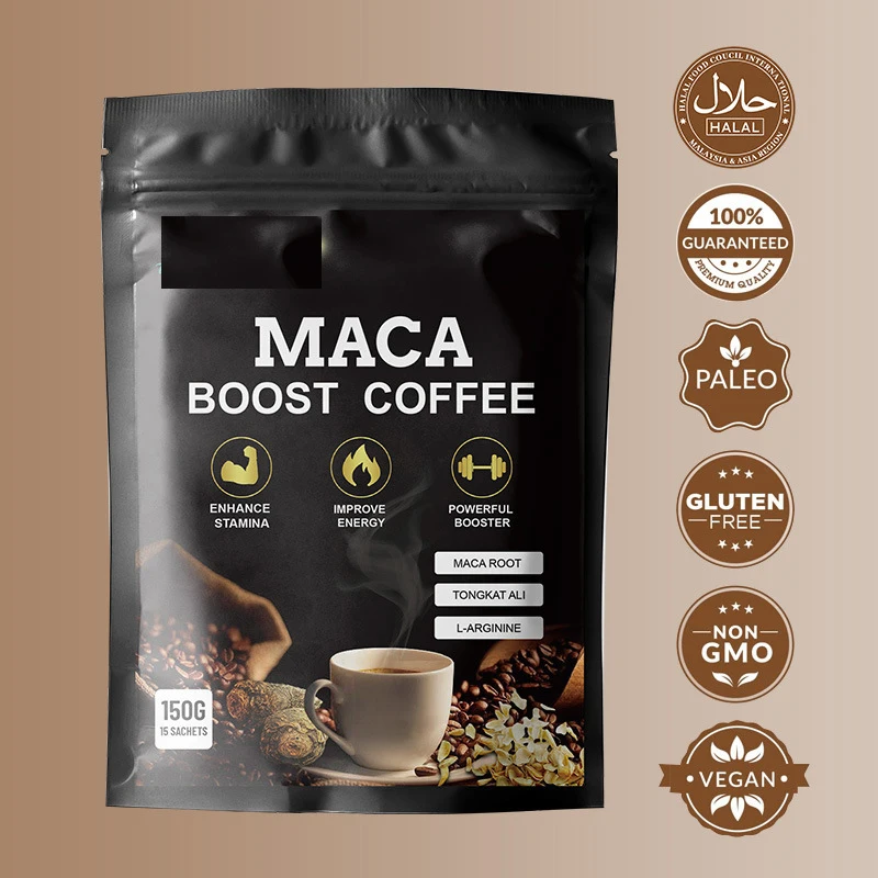 Частная торговая марка здоровый растворимый черный кофе мака порошок энергетический для мужчин