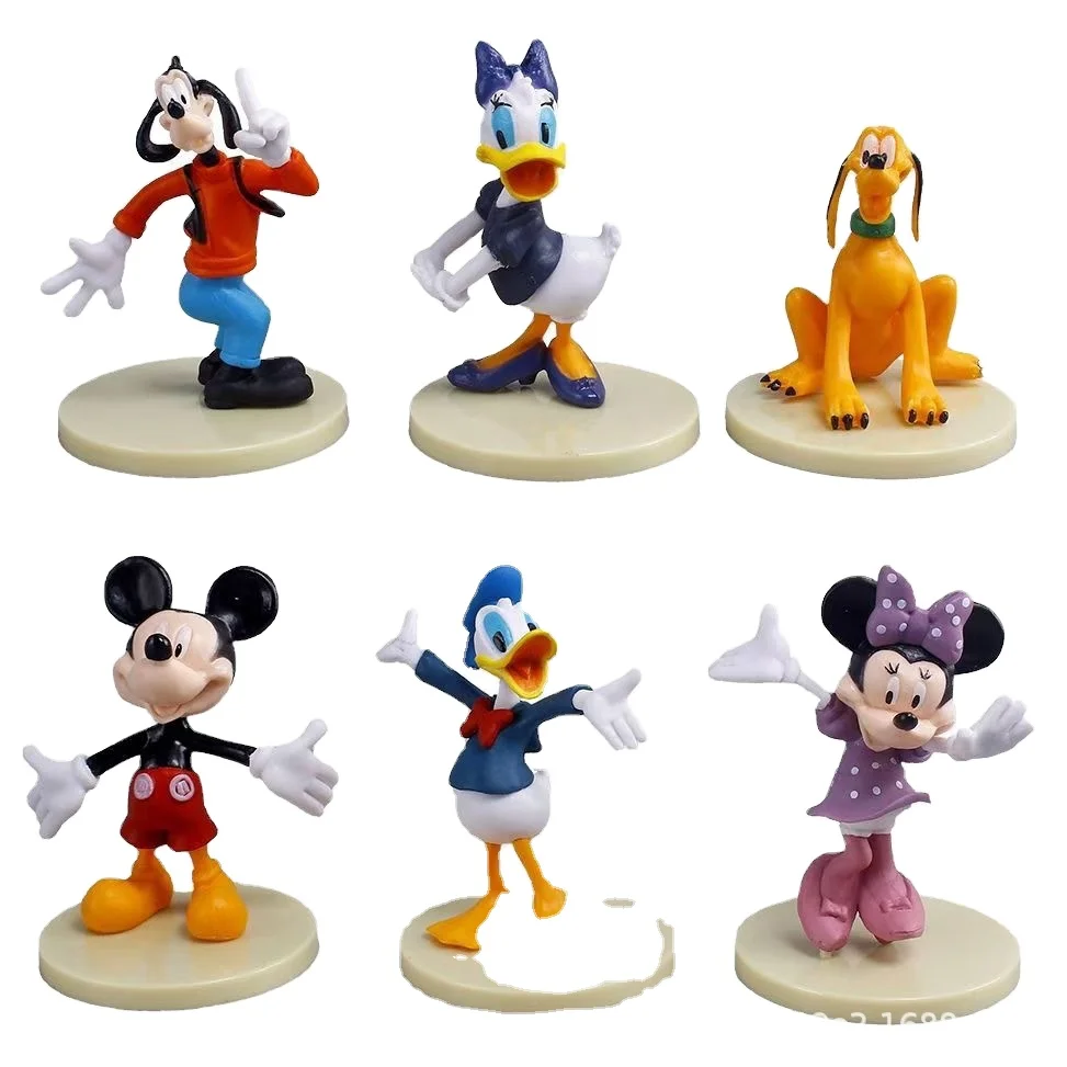 Mickey Minnie Miaomiaowu Gao Fei Pluto Donald Duck Decoration Hand-Made Model Cartoon Doll Cake Decoration