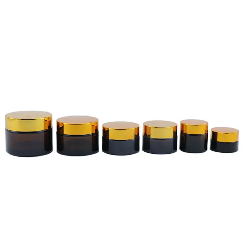 Wholesale 50g 30g 20g 15g 10g 5g Round Glass Container Skin Care Face Cream Jars For Cosmetic Packaging