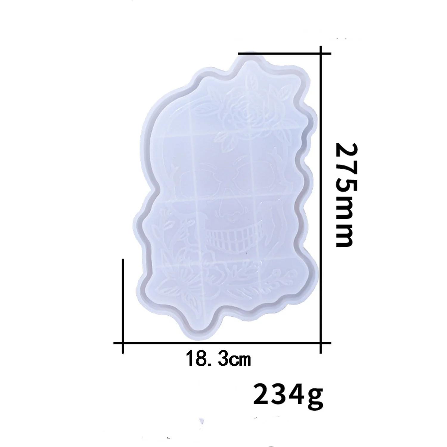 Drop glue mold Halloween skull tray silicone mold table coffin storage box