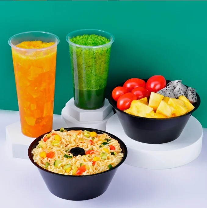 Одноразовая прозрачная пластиковая чашка для попкорна с закусками