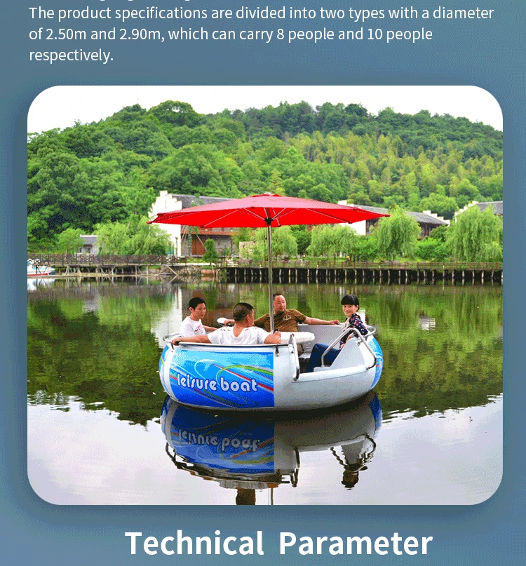China new type best family pontoon boat bbq Donut Boats