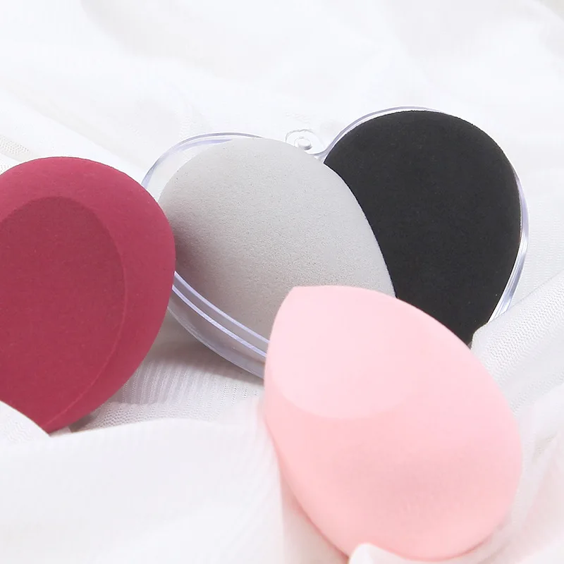 Косметические аксессуары 2020, супер милая губка для макияжа, блендер в красивом футляре в форме сердца для Дня Святого Валентина