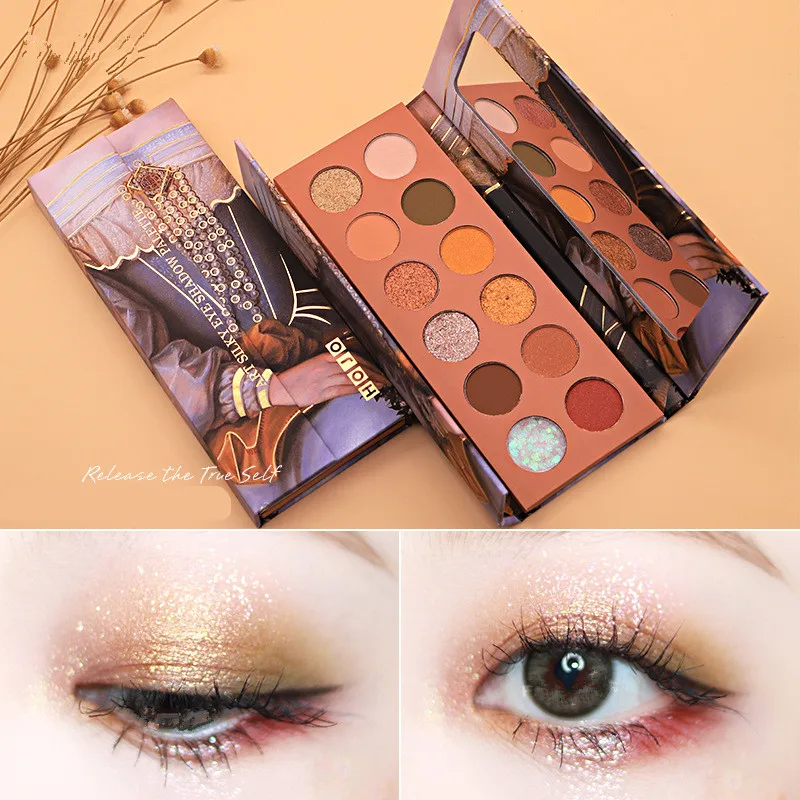 Hot Selling Oil Painting Shell Eye Shadow palette 12 Colors Makeup Eyeshadow Palette