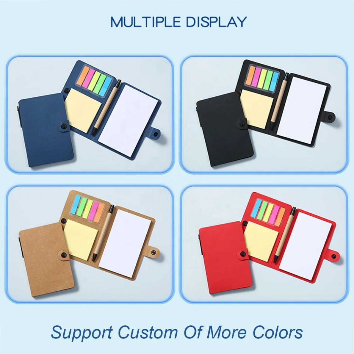 Sticker Book A6 Self-Adhesive To Do List Notepad Custom Logo Book Of Promotional Gift Sticky Note Pad With Pen Notebook