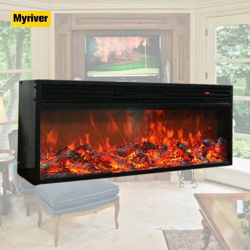 Myriver 42 Inch Media Indoor Wholesale Electric Heaters Remote Control Decor Led Flame Wall Mounted Electric Fireplace
