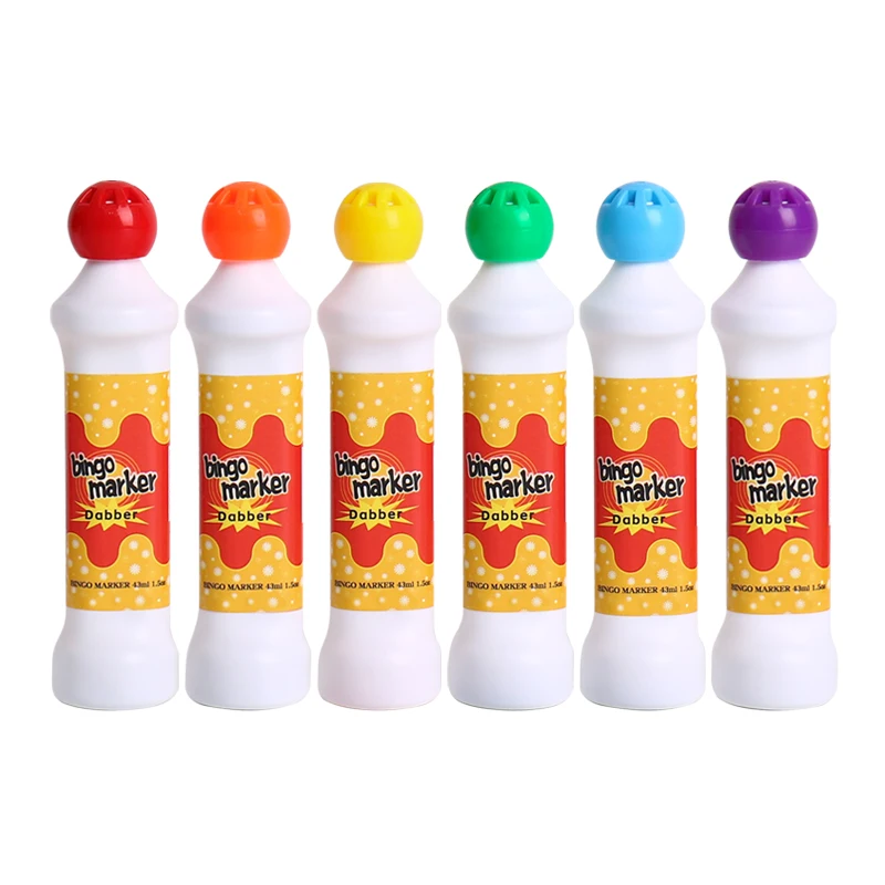 custom ink colors bingo dabbers design dauber game play CH-2802 40ml 10mm sponge tip bingo markers