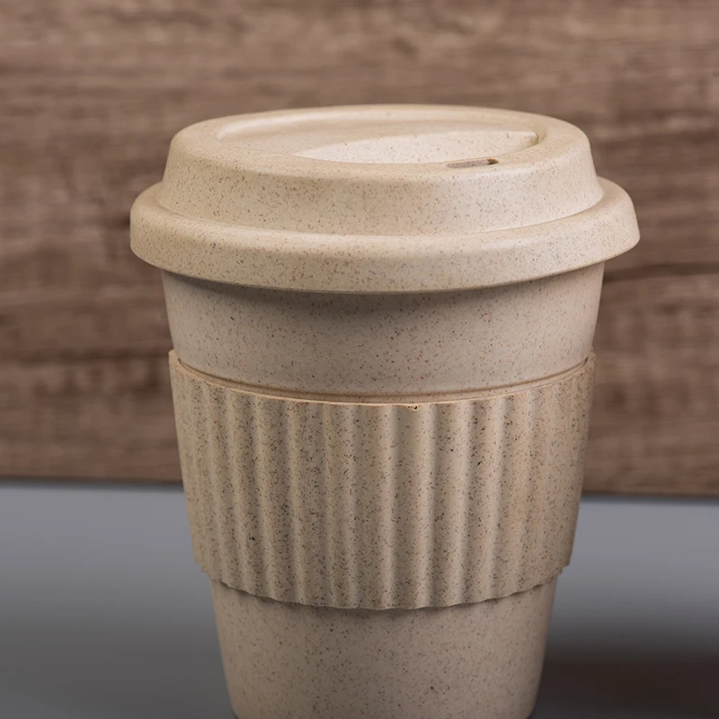 Promotional eco friendly 356ml bamboo fiber reusable travel coffee mug