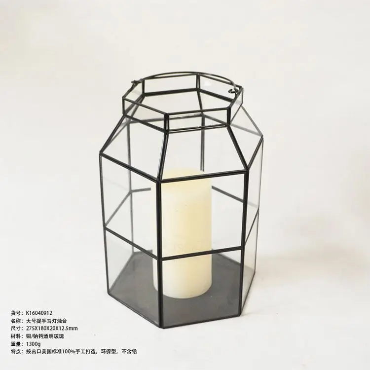 
Wrought Iron Ornaments Handmade Retro Handle Wrought Iron Horse Lamp Candlestick Christmas Gift Big Wrought Iron Decoration 