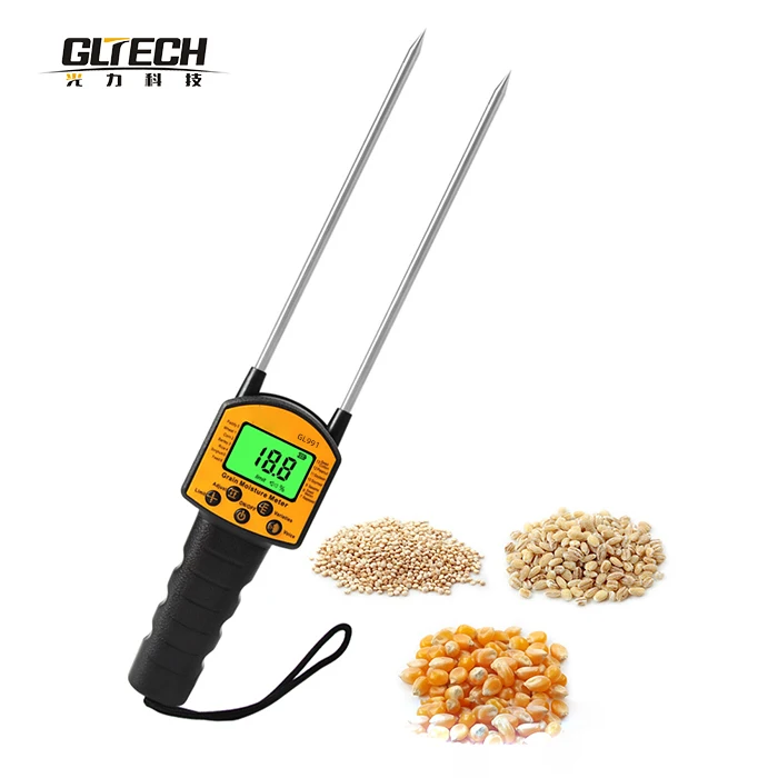 GLTech Digital Vegetable Seed Moisture Meter Seed Rice wheat corn barley sorghum pellet feed Moisture Meter