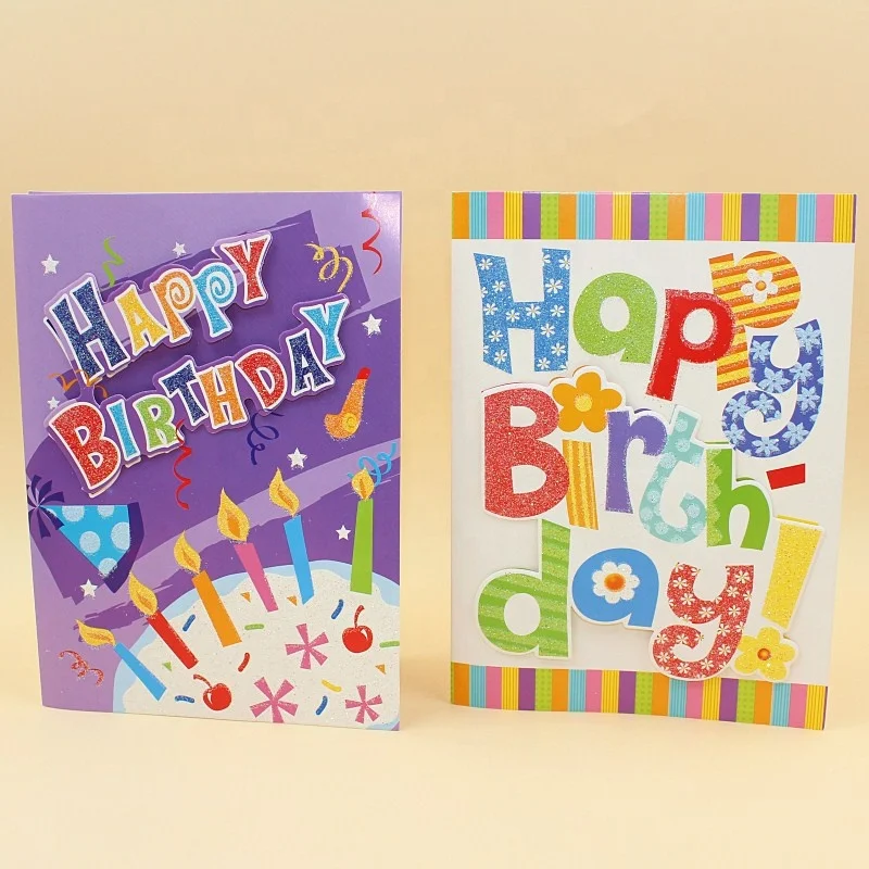 Custom Beautiful Cartoon Baby Shower Musical Happy Birthday Greeting cards for kids