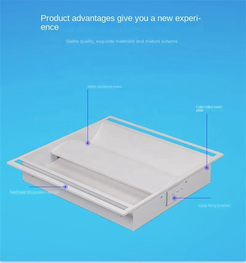 60cm 30W recessed backlit troffer panel lights office LED grille light air conditioning outlet light disc led Grille Lamp