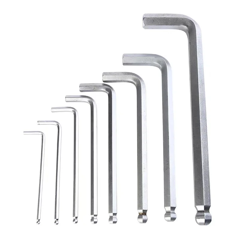 Factory High Hardness Metric Inch Flat Head Ball Head Allen Key Wrench Set