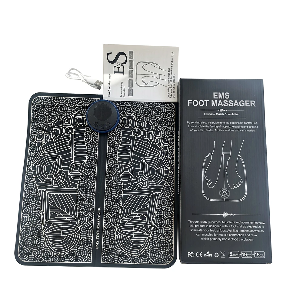 Hot Products Tens Massage Pad Feet Muscle Stimulator Massage Mat USB Charging Vibrating Electric Foot Massagers Pad