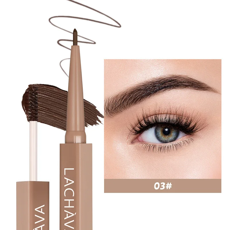Wholesale dual-ended eyebrow pencil shaping eyebrow tinting pencil eyebrow pencil and brush 2 in 1