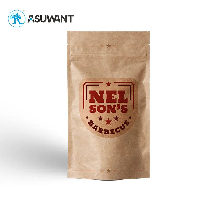Recyclable Kraft Paper Stand Up Bags 100% Biodegradable Flower Seeds Dried Fruit Bags