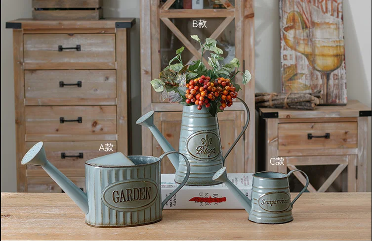 wholesale Nordic Antique Iron Flowerpot Succulent Flowerpot Dried Flower Decoration Flowerpot Can Be Customized