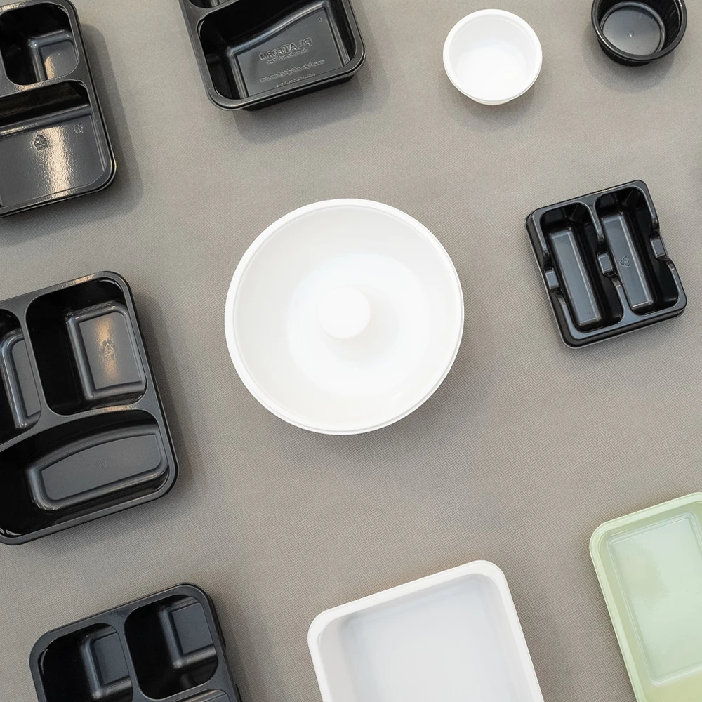 Wholesale Airline Cpet Tray 1 2 3 Compartments CPET Tray Inflight Catering Plastic CPET Food Tray