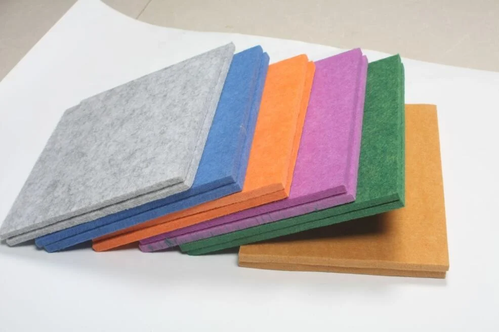 Cheap price 100% polyester hexagon acoustic wall panel Sound-absorbing board reducing felt