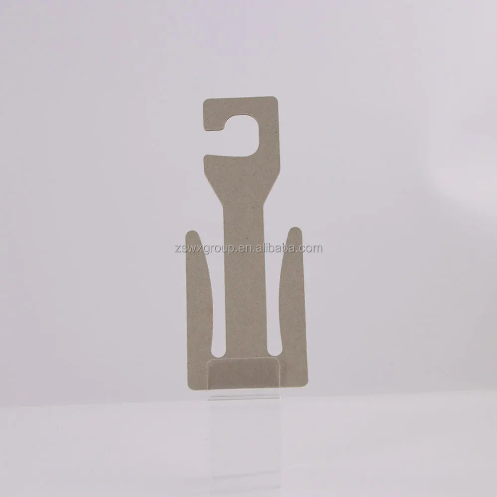 Custom Store Shop Logo Pulp Paper Hangers Cardboard Small Shoe Hanger Hooks Display
