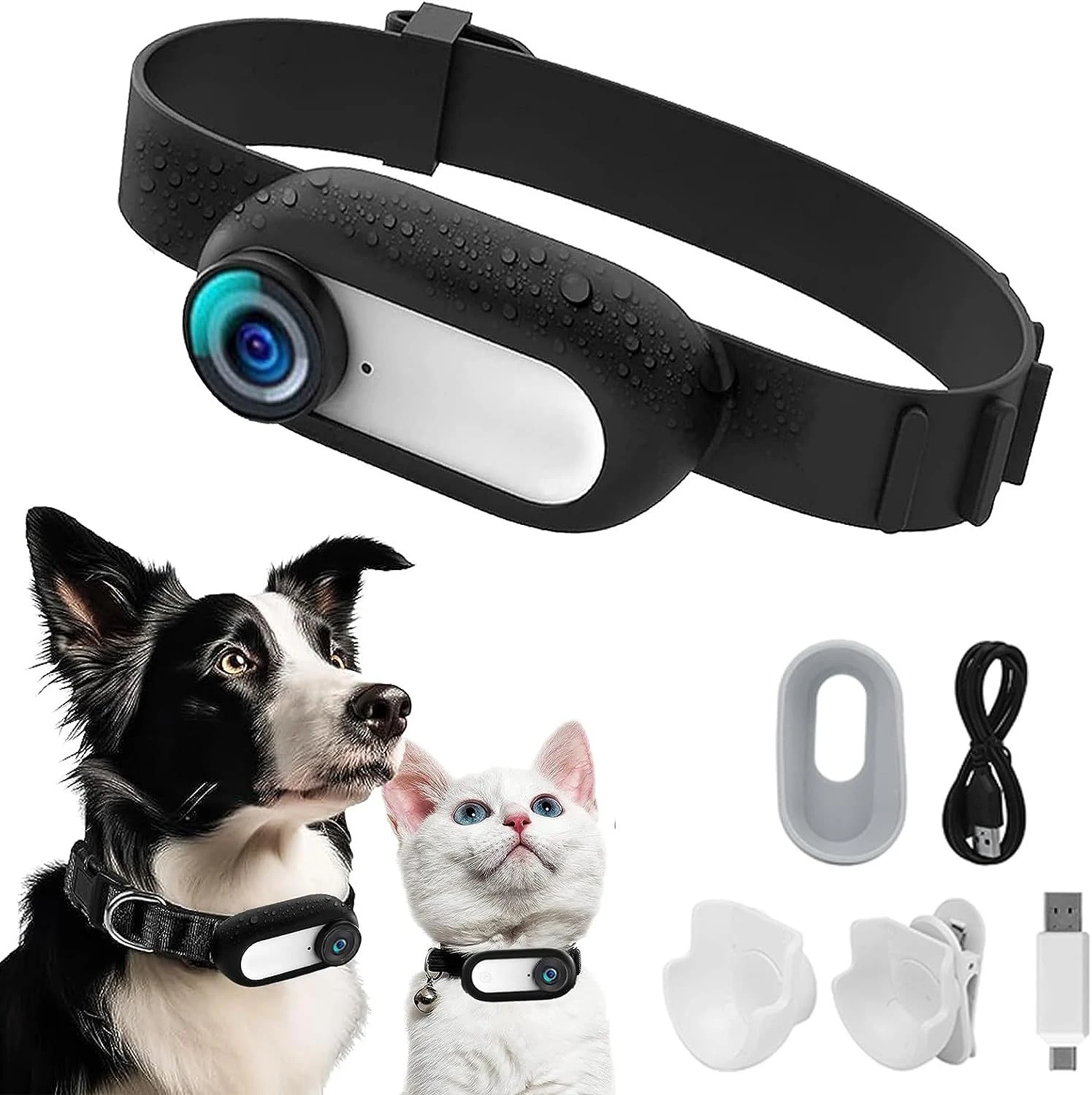 1080 HD Portable Magnetic Thumb Camera outdoor cycling dog cat running video camera with collar
