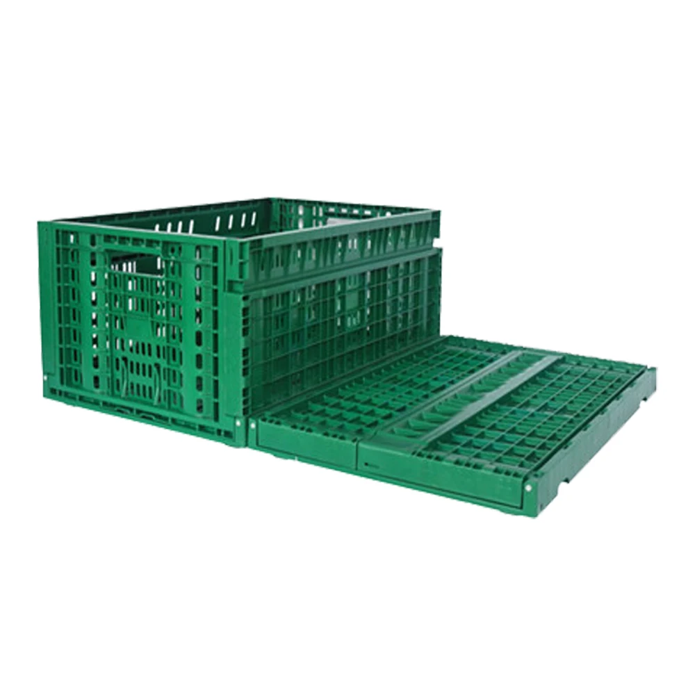 Supermarket Heavy Duty Strong Storage Mesh Durable Turnover Logistic Box Plastic Foldable  Stackable Collapsible plastic crate