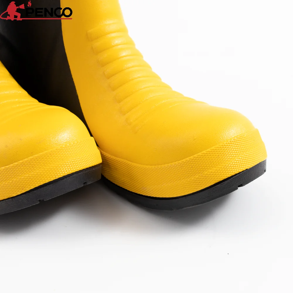 rubber material fire resistant fireman boots fireman used