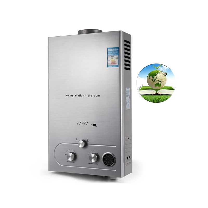 6L 8L 10L 12L 16L 18L пропан 36KW безрезервуарный мгновенный кипятильный водонагреватель из нержавеющей стали с насадкой для душа