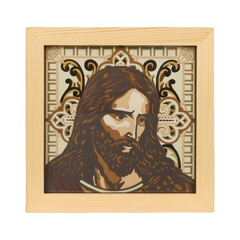 Wholesale Customized Eco Friendly 3D Shadow Box Frame Night Light  Wood Shadow Box