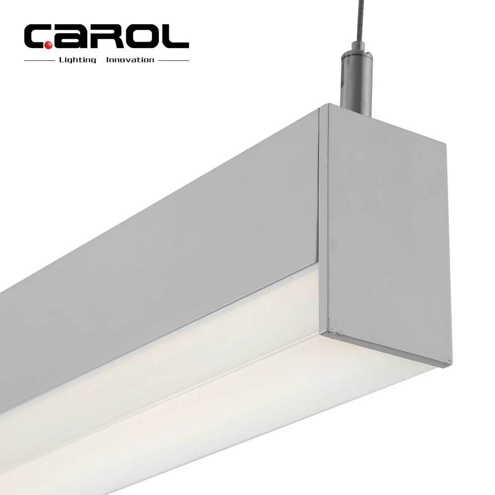 Aluminum office meeting room suspension pendant led linear lighting fixture surface mounted 4ft led linear office light system