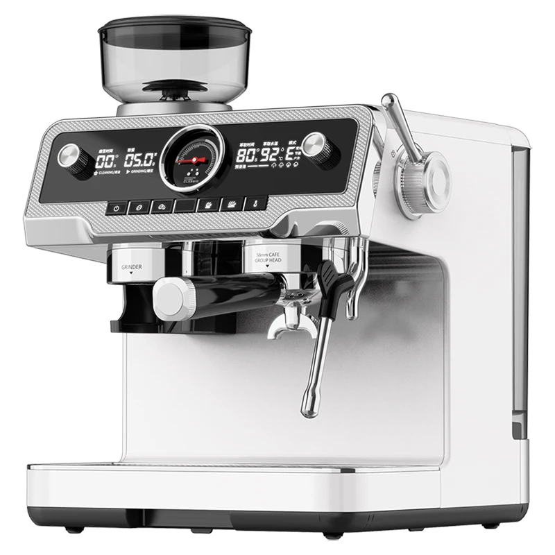 2024 Weight Measuring Scale Function ULKA Pump 15bar 20 bar Large Programmable Coffee Maker Espresso Machine With Grinder