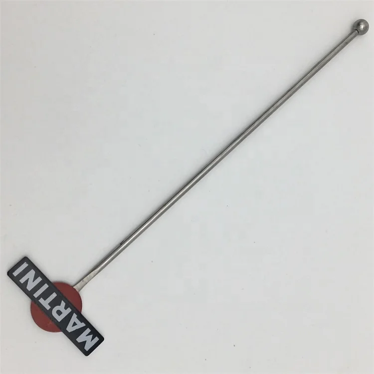 Customized Shape Logo Stainless Steel Bar Tools Cocktail Drinks Coffee Latte Rod Mixing Twisted Stirrer Swizzle Stick Picks