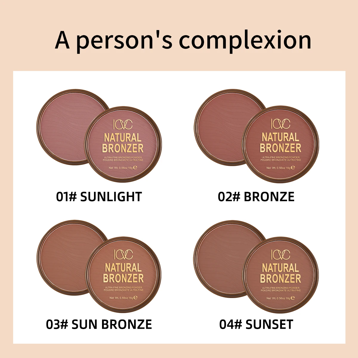 Wholesale Natural Bronzer Face Makeup Ultra-Fine Bronzing Powder Bronzante Ultrafine Waterproof Face Bronzer Powder